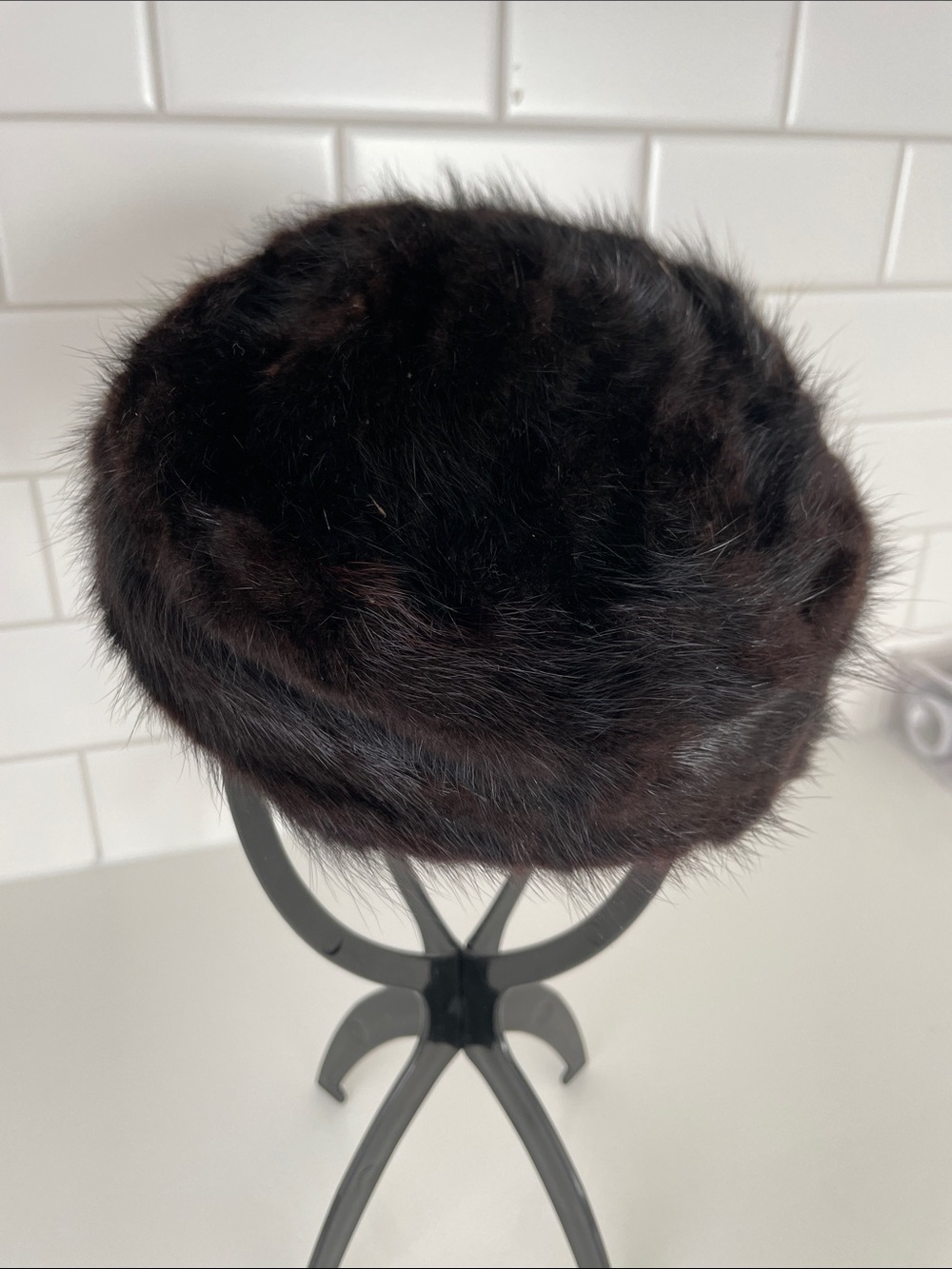 Vintage Cecile Original ‘40s ‘50’s Genuine Fur Pillbox Hat - Picture 4 of 11